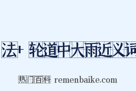 法+轮道中大雨近义词是什么意思的图片